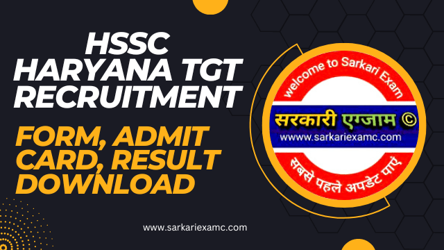 Haryana TGT Haryana HSSC TGT Teacher Recruitment 2023 Apply Online for 7471 Post