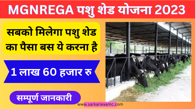 MGNREGA Pashu Shed Yojana 2023 : पशु शेड बनाने के लिए मिलेंगे 1 लाख 60 हजार रुपये, आवेदन शुरू